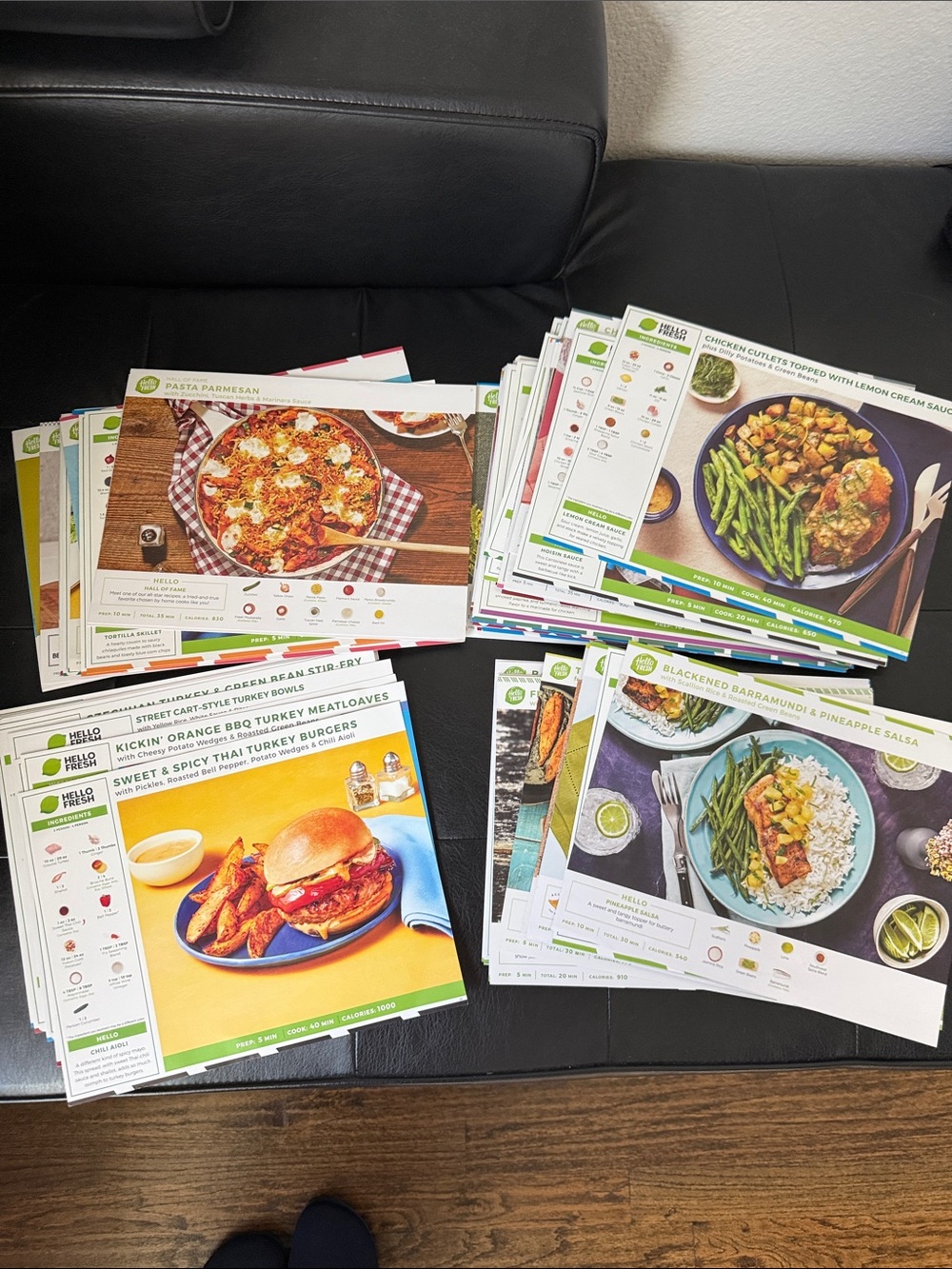 Hello Fresh Recipe Card Set - over 115 no duplicates -chicken, turkey, fish, veg